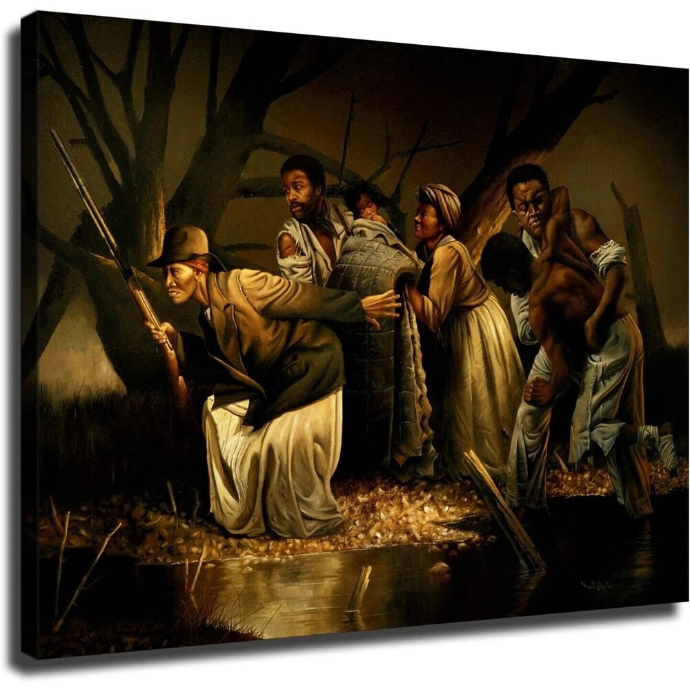 Harriet Tubman Painting Portrait Poster Canvas Print HD Photo Wall Art Home